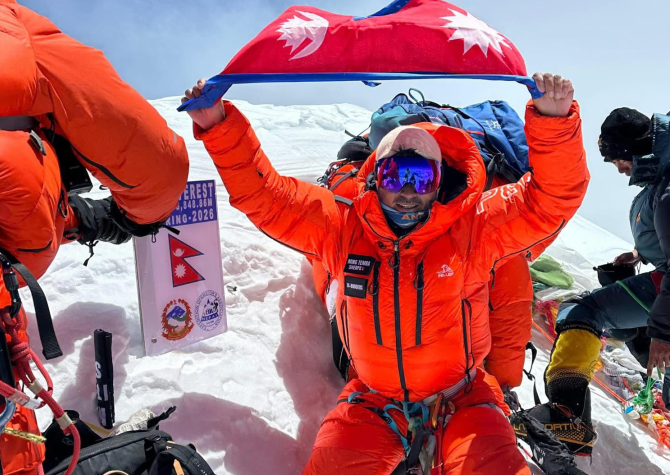 Mingtemba Sherpa completes Everest region Triple Crown in eight days